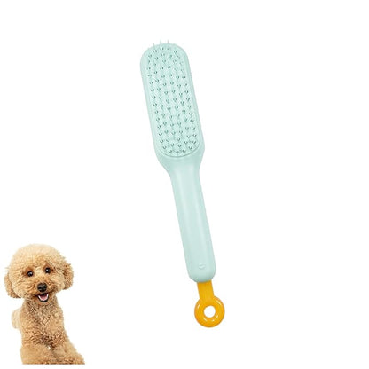 Scalable Small Grooming Dog Brush, Puppy Massaging Hair Brush, for Small Dogs Cats Rabbits of All Hair Types (Blue)