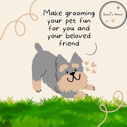 1 Dog Grooming Brush & 1 Dog Bath Shampoo Brush Set - Colors Chosen at Random