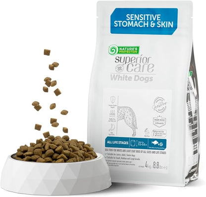 Nature's Protection Superior Care Rice Based Dry Dog Food - Healthy Dog Food All Life Stages Dogs - Balanced, Super Premium Dog Food - 1 Pack of 8.8lb Fish Flavor