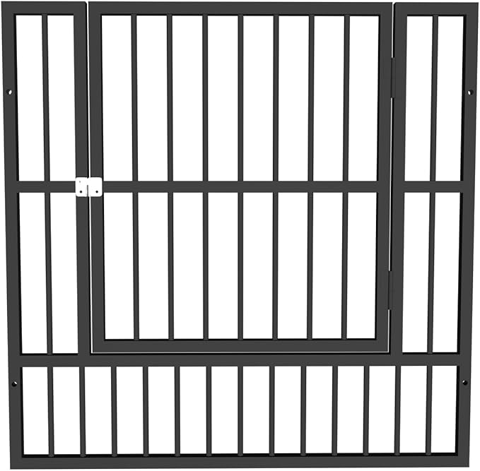 Dog Playpen - 32" Height Dog Pen, Heavy Duty Puppy Pen with Door, Safe & Sturdy, Easy Assemble for Indoor/Outdoor Pet Playpen (Door Panel, Black)