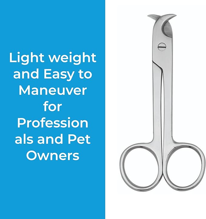 4.5" Dog Nail Scissors  Stainless Steel Clippers and Trimmers for Pets | Professional Grooming Tool for Precise and Safe Nail Trimming