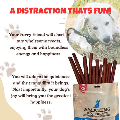 Amazing Dog Treats 6 Inch Collagen Stick - (25 Count)- Collagen Sticks for Dogs - No Hide Dog Bones