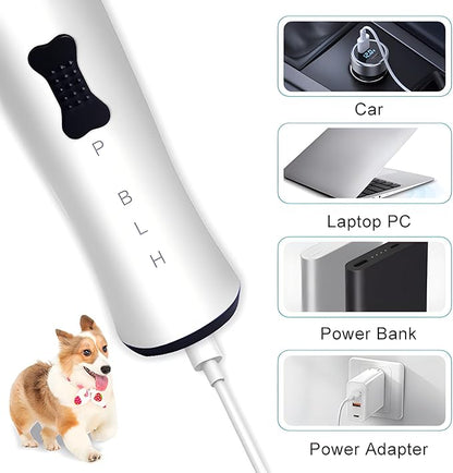 Dog Nail Grinder Quiet Nail Trimmer Electric Rechargeable pet Nail Grinder cat Nail Grinder with 5 led Shadow Free Light 2 Speed for Small Medium Large Dogs and Cats Last for 4 Hours