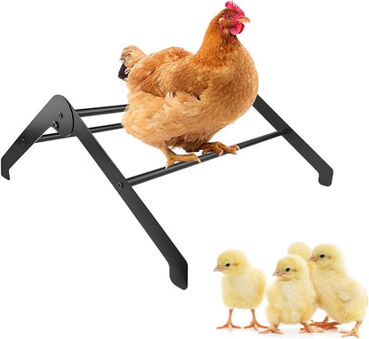 Adjustable Chicken Perch for Coop, Chicken Perches Roosting Bar, Metal Chick Roosting Bars for Brooder, Chicken Roosting Perch, Baby Chick Toys Training Perches for Hens Birds, Black