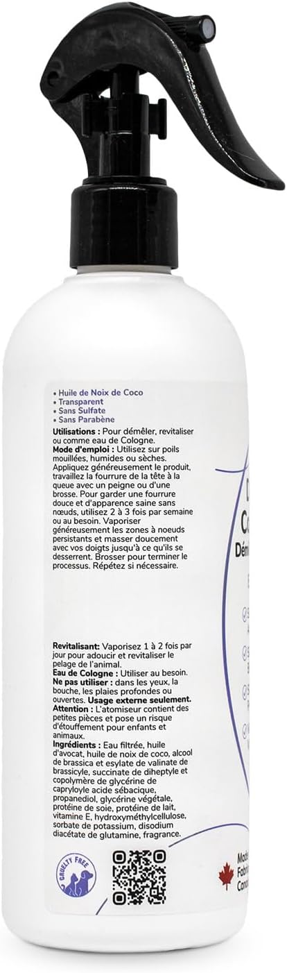 Dog Hair Detangler Conditioner by EnviroFresh, Shine & Stengthens, All Natural, Leave-in Conditioner,Coat Detangler, Matted Dog Hair, Fresh Scent