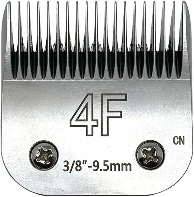 4F Clipper, 3/8"" Cut Length, Stainless Steel Clipper Blade for Dogs, Silver