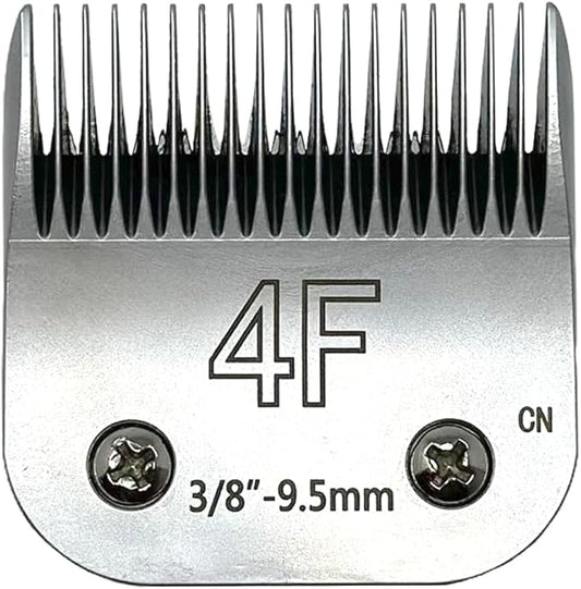 4F Clipper, 3/8"" Cut Length, Stainless Steel Clipper Blade for Dogs, Silver