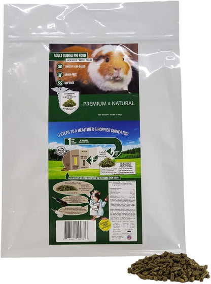 Sherwood Pet Health Adult Guinea Pig Food Measured Timothy Pellet (10 Pound) Hay-Based, Grain-Free, Soy-Free for Better Digestion