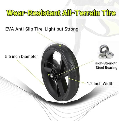 Adjustable Dog Wheelchair for Back Legs, Max 22 lbs - Includes High-Visibility Vest, Leash & Sling Lift, for Paralyzed, Injured, or Disabled Dogs