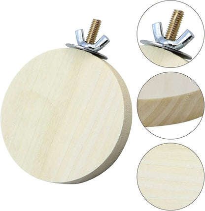 2 Pieces Bird Perch Platform Wooden Stand Toy for Small Bird Parrot Parakeet Cockatiel Budgie Lovebirds Conures Finches Rat Cage Accessories