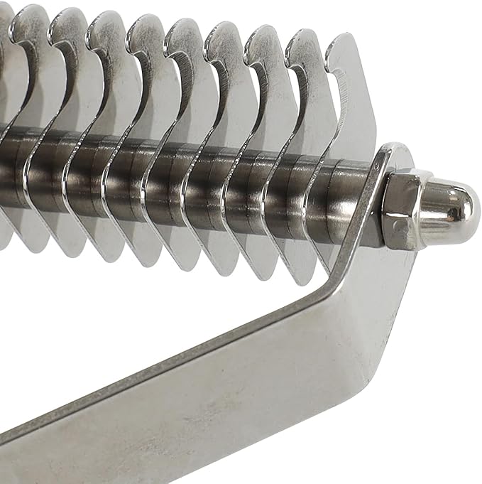 Dog Rake for Undercoat & Stainless Steel Shedding Comb for Long Hair Dogs and Cats Undercoat Rake Grooming Tool Set for Large Dog Horse Cat