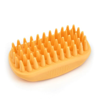 Silicone Dog Grooming Brush Pet Shampoo Bath Brush Anti Skid Soothing Massage Rubber Comb Bath Dog Brush