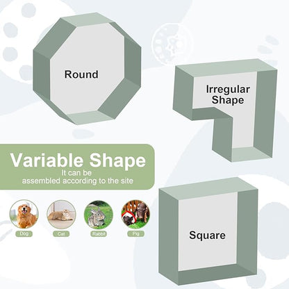 Dog Playpen with Door, Dog Fence for Outdoor & Indoor, 8 Panels 32 inch Height, Black