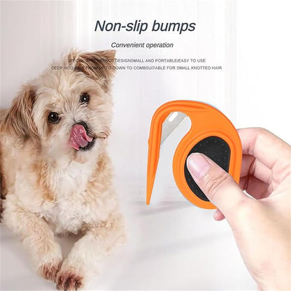 2PCS Multifunctional Pet Grooming Tools: 3-in-1 De-Matting and Massage Comb for Dogs and Cats (Black + Orange)