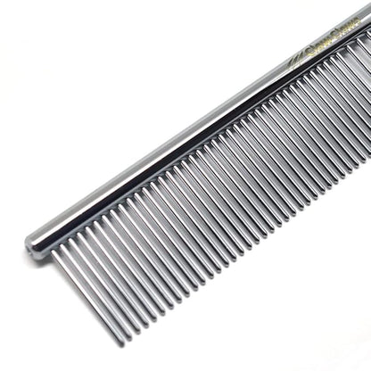 6.1" Comb with Rounded Ends Spine, Pet Comb for Professional Groomer Tool, for Short to Medium Haired Dog, Cat and other pets.