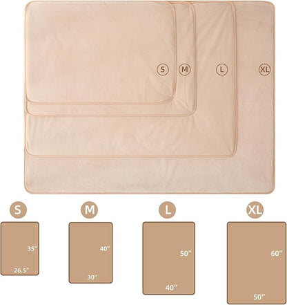 DaysU Waterproof Dog Blanket for Small Dogs - Soft Sherpa Fleece Reversible Pet Blanket, Cat Blanket Washable for Couch Protection, Warm Plush Puppy Blankets, 26.5"x35" Light Camel