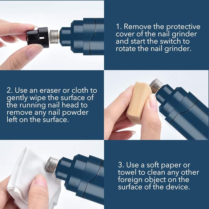 Dog Nail Grinder Upgraded - Professional 2-Speed Electric Rechargeable Pet Nail Trimmer Painless Paws Grooming & Smoothing for Small Medium Large Dogs & Cats