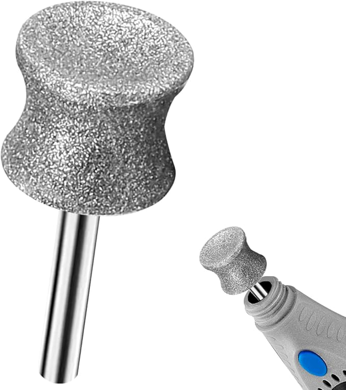 Diamond Rotary Nail Grinder Bits for Dog, 1/8" Diamond Dog Nail Grinder Attachment Attachment for Dremel Grinder Replacement Heads Pets Nail Care Clippers for Medium Large Dogs.
