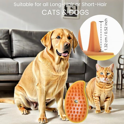 FEGAOSTORE 4-1 Cat Brush with Steam, Steam Brush for Dogs, Steaming Cat Brush, Misting Cat Brush, Pet Massage Comb, Steam Cat Brush, Mist Pet Grooming Comb, Cleaning Brush for Dogs & Cats