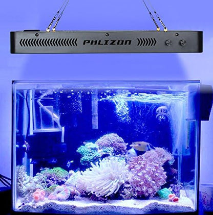 Phlizon 165W Dimmable Full Spectrum Aquarium LED Light Fish Tank LED Reef Decoration Light for Saltwater Freshwater Fish Coral Reef (20"x7"x2.4")