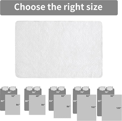 Easy-Going Waterproof Dog Bed Cover Reversible Leak Proof Pet Blanket Replacement Mat for Furniture Washable Couch Cover Sofa Cover for Dogs Cat(82x120 Inch, White/White)