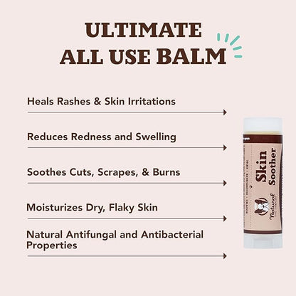 Natural Dog Company Skin Soother Travel Stick 4 Pack  Four 0.15 oz Pocket-Size Dog Skin Balms with Coconut Oil, Cocoa Butter, Calendula & Vitamin E  Helps Soothe Hot Spots, Redness & Irritated Skin