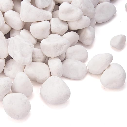 18 Pounds Decorative Pebbles, White Stones, White River Rock, Natural Aquarium Gravel, Garden Decor Rocks
