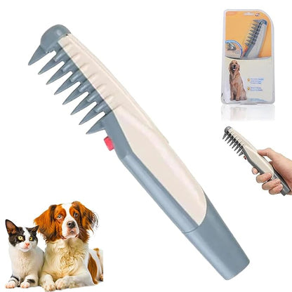 Cat Brush for Shedding - Electric Adjustable Dogs Comb, Comb and Trim 2-In-1 Pet Hair Removal Tool, Suitable for Detangling Tangled Hair on Cats and Dogs (1 Pcs)