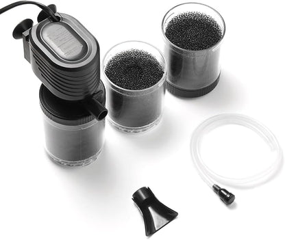 SainSmart XpertMatic 3 Stages 475 GPH Aquarium Filter for Up to 120 Gallon Fish Tank, Modern Style, Black ABS Material, Aquarium Filter, Pond Filter