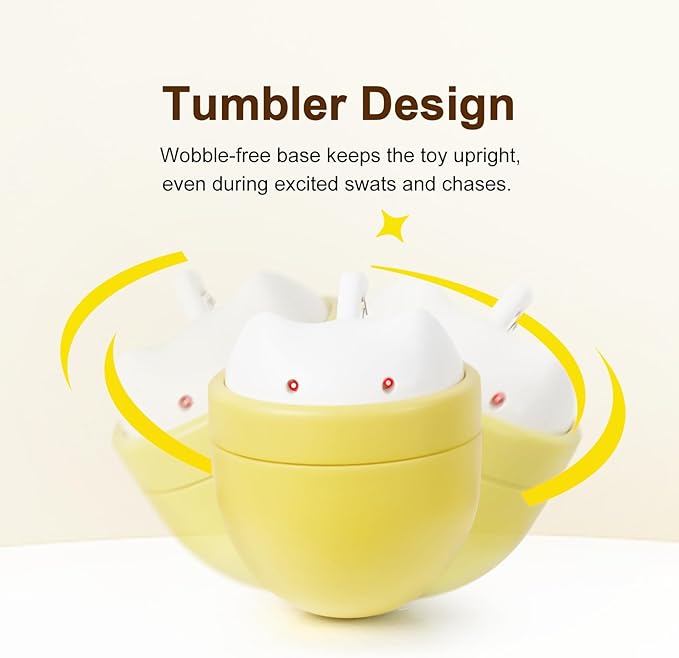 Cat Laser Toy, Automatic Laser Cat Toys for Indoor Cats/Kittens, Rechargeable 360° Auto-Spin Self-Balancing Laser Pointer, 3 Adjustable Modes Interactive Toy for Bored Cats