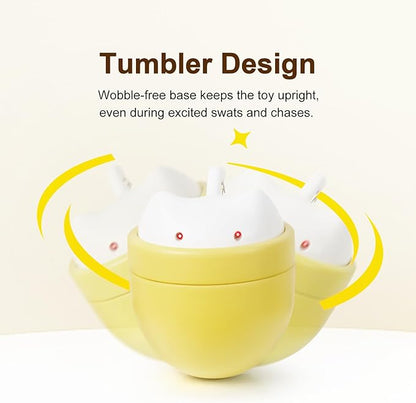 Cat Laser Toy, Automatic Laser Cat Toys for Indoor Cats/Kittens, Rechargeable 360° Auto-Spin Self-Balancing Laser Pointer, 3 Adjustable Modes Interactive Toy for Bored Cats