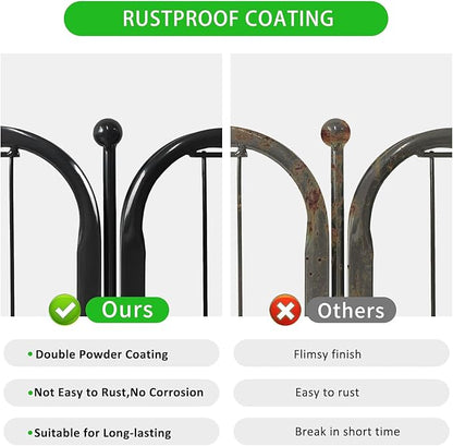 Decorative Garden Fence with Gate, 32in x96ft 42 Panels Metal Fence Panels Heavy Duty Dog Fencing Outdoor Fences for Yard, Rustproof Garden Fencing Flower Bed Edging for Patio Decor