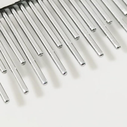 Dog or Cat Comb Grooming with Short and Long Teeth Dematting Knots Tangles Remover Combs Detangler Tool Suitable for Dogs Cats Poodle HorseStainless Steel Pin (Yellow)