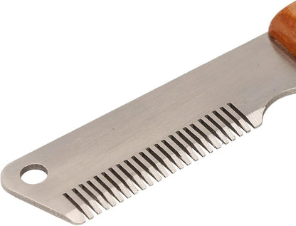 Dog Stripping Knife, Multifunction Pet Cat Dog Hand Stripping Knife Remove Floating Hair, Wood Handle Pets Stripper Trimmer Tool to Keeps Hair Clean, Promotes Circulation