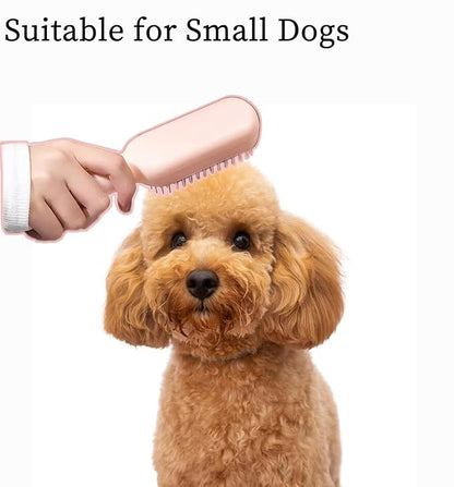 Scalable Small Grooming Dog Brush, Puppy Massaging Hair Brush, for Small Dogs Cats Rabbits of All Hair Types (White)