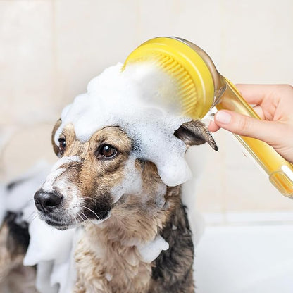 Sosoport Dog Bath Brush Cat Brush Dog Shower Brush Cat Massage Brush Pet Grooming Brush Dog Scrubber Brush With Soap Dispenser