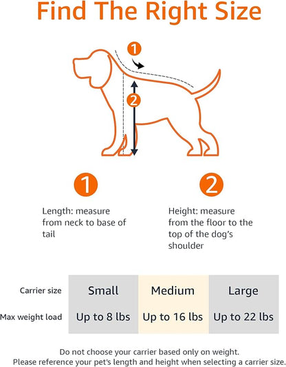 Amazon Basics Soft-Sided Mesh Pet Travel Carrier for Dog, Cat, Medium, 16.5" L x 9.4" W x 9.8" H, Black