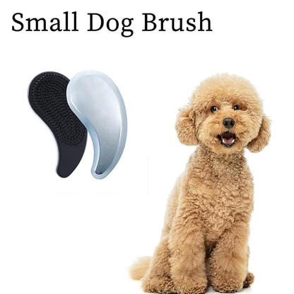 Small Dog Brush- Grooming Tool for Teddy, Yorkies, Maltese, Shih Tzu, Chihuahua - Puppy Hair Brush (Electroplating Blue)