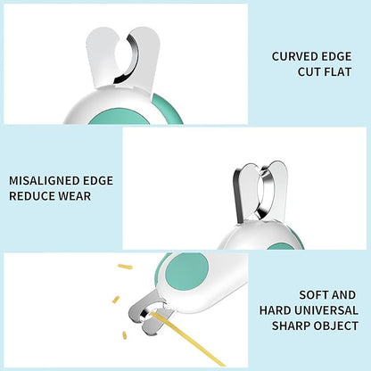 Pet Dog Cat Nail Clippers, Dog Nail Trimmers for Small Animals with LED Lights, Professional Beauty Care Tools, Avoid Excessive Cutting, Suitable for Tiny Dog Cat Rabbit Bird Puppy Kitten (Blue)