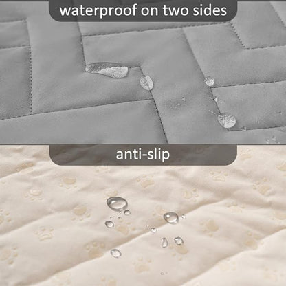 fuguitex Waterproof Dog Bed Cover Couch Cover for Pet Anti-Slip Cat Mat Pet Pad Blanket for Sofa Chair Recliner Bed Furniture Protrctor