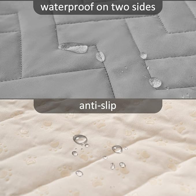 fuguitex Waterproof Dog Bed Cover Couch Cover for Pet Anti-Slip Cat Mat Pet Pad Blanket for Sofa Chair Recliner Bed Furniture Protrctor