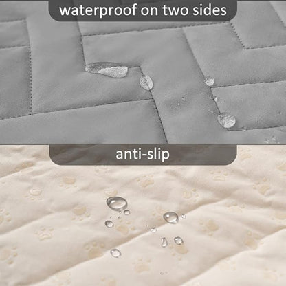 fuguitex Waterproof Dog Bed Cover Couch Cover for Pet Anti-Slip Cat Mat Pet Pad Blanket for Sofa Chair Recliner Bed Furniture Protrctor