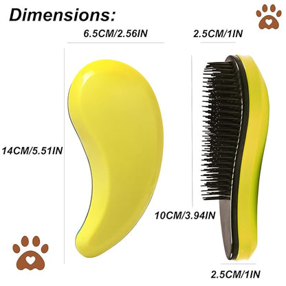 Puppy Brush, Soft Dog Brush for Grooming, Puppy Hair Remover Brush Comb, Grooming Tool for Poodles, Teddy, Yorkies, Maltese, Shih Tzu, Chihuahua, Yellow