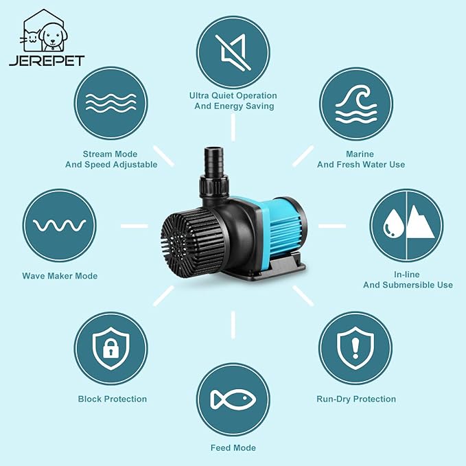 3170 GPH Aquarium 24V DC Water Pump with Controller, Submersible Return Pump for Fish Tank,Aquariums,Fountains,Sump,Hydroponic,Freshwater and Marine Water Use (3170GPH,86W,20.3FT)