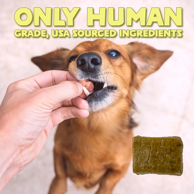 Peanut Butter Dog Treat Bars for Dogs, 0.7 Ounce, 16-Pack (Greens). 100% All Natural Dog Treat Made in The USA. Pill Pocket, Snuffle mat Treat