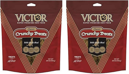 Victor Super Premium Dog Food  Classic Crunchy Dog Treats with Lamb Meal  Gluten-Free Treats for Small, Medium and Large Breed Dogs, 28oz (Pack of 2)