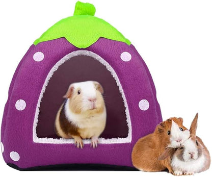 Spring Fever Hamster Guinea Pig Rabbit Dog Cat Chinchilla Hedgehog Bird Small Animal Pet Bed House Hideout Cage Accessorie D Purple S (12.2 * 12.2 inch)