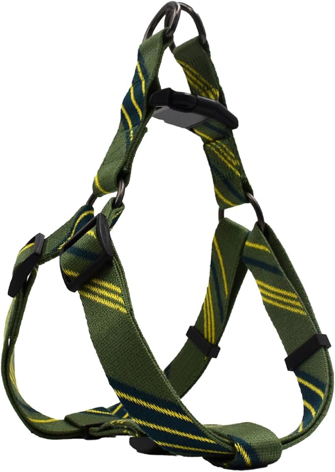 Dog Harness for Large Dogs Step-in Adjustable Dog Harness, Yellow Mix Green,L