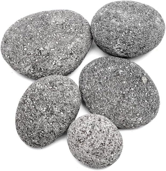 SubstrateSource Natural Stone for Aquarium, Terrarium, Paludarium, Reptile Enclosures - Set of Decorative Rocks for Landcapes, Aquascaping, Fish Tank Decor (Black Star Stone, 5 Pounds)
