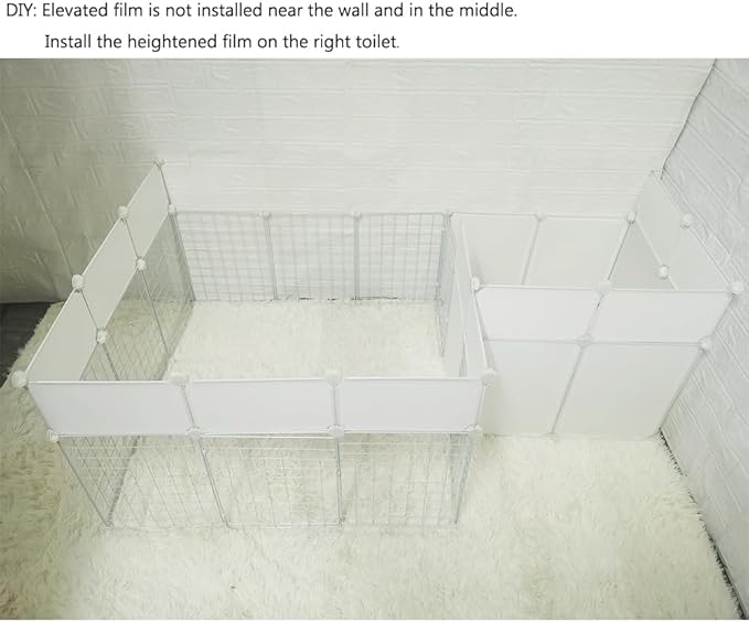 Dog Playpen Indoor with Door, 18 Panel DIY Puppy Play Pen Portable Metal Wire Yard Fence Small Animal Exercise Cage for Small-Sized Dog,Puppy, Rabbit, Guinea Pigs, Turtle,Ferret.